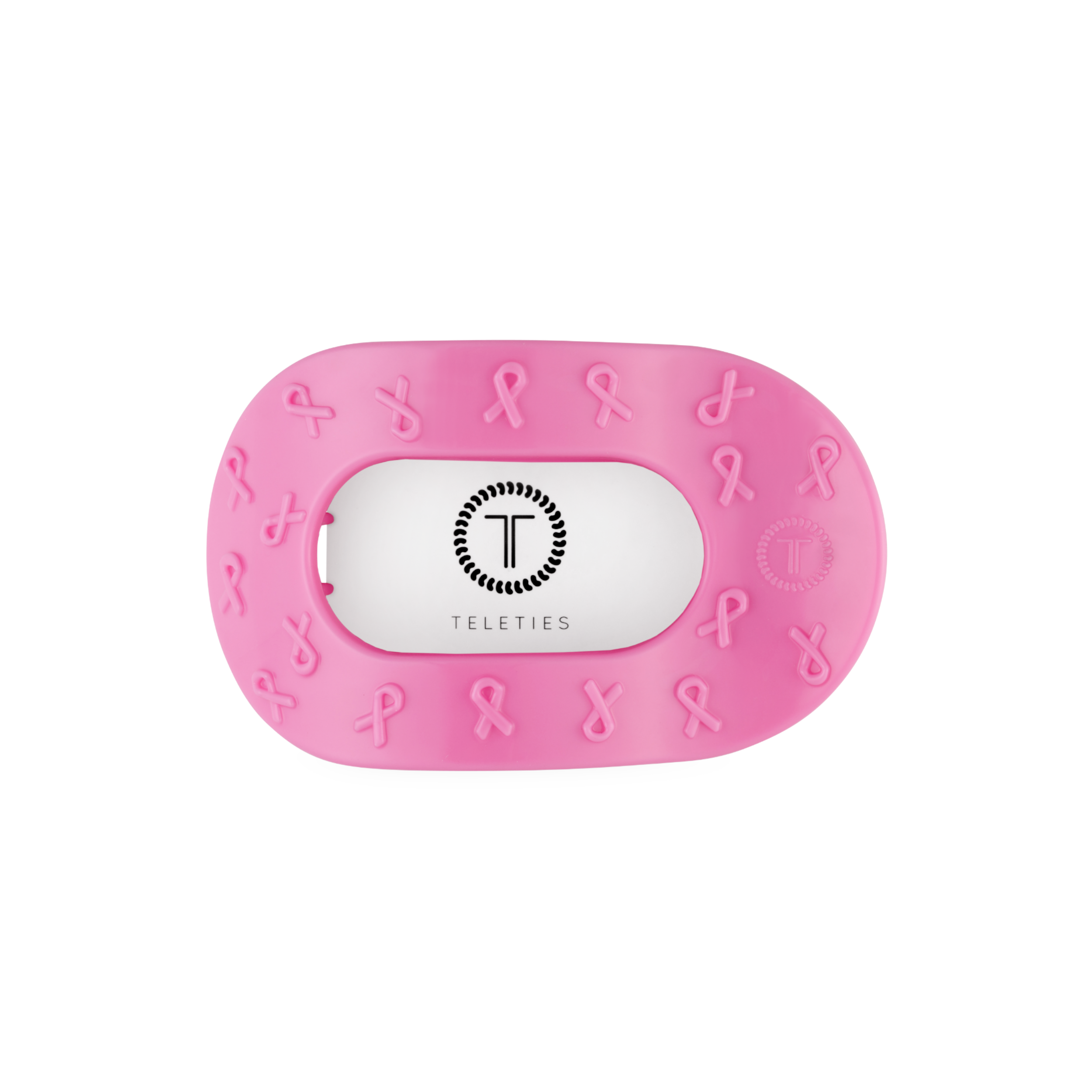 Flat Round Hair Clip | Medium | Pink Ribbon