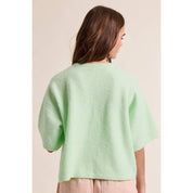 Mint Green Single Button Cape Sweater