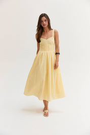 Yellow Valerie Fit And Flare Dress