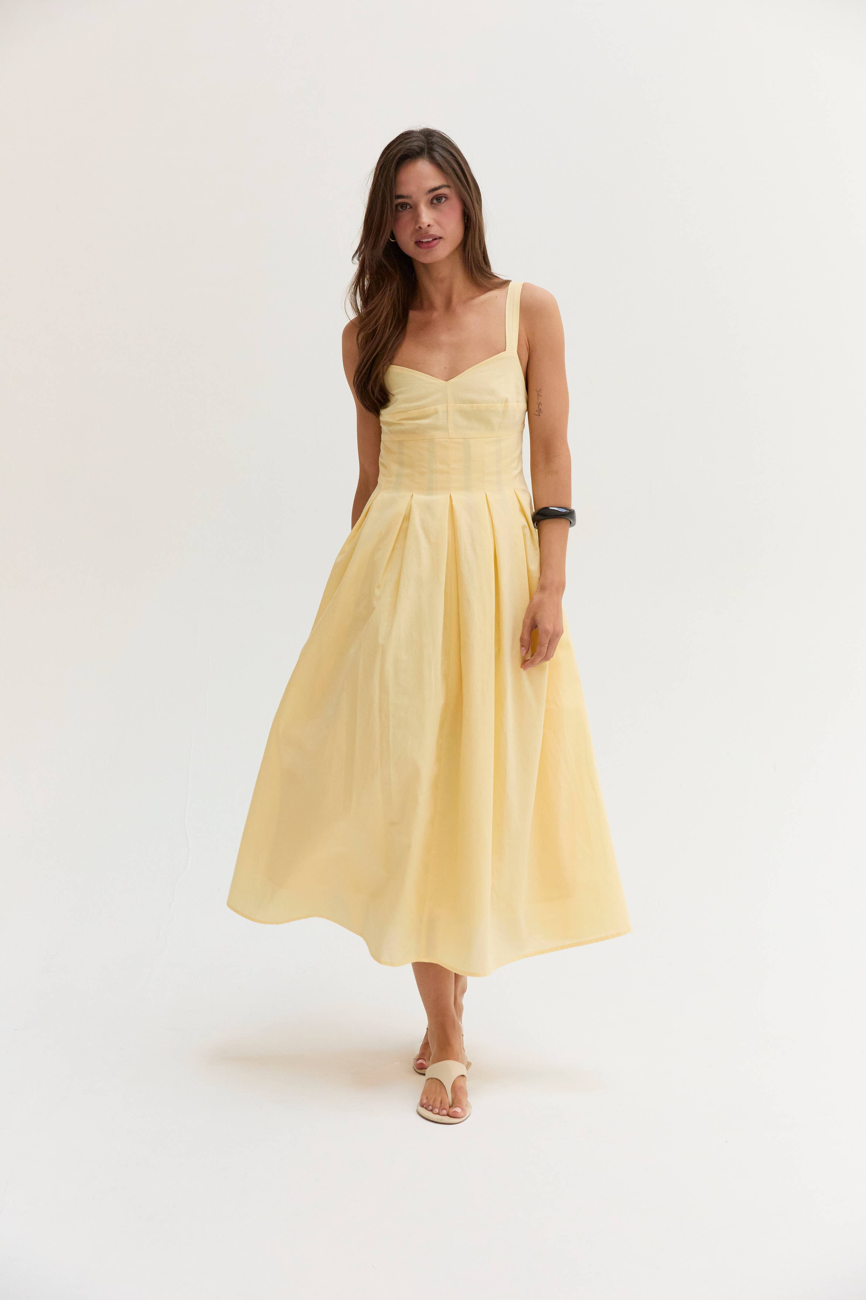 Yellow Valerie Fit And Flare Dress