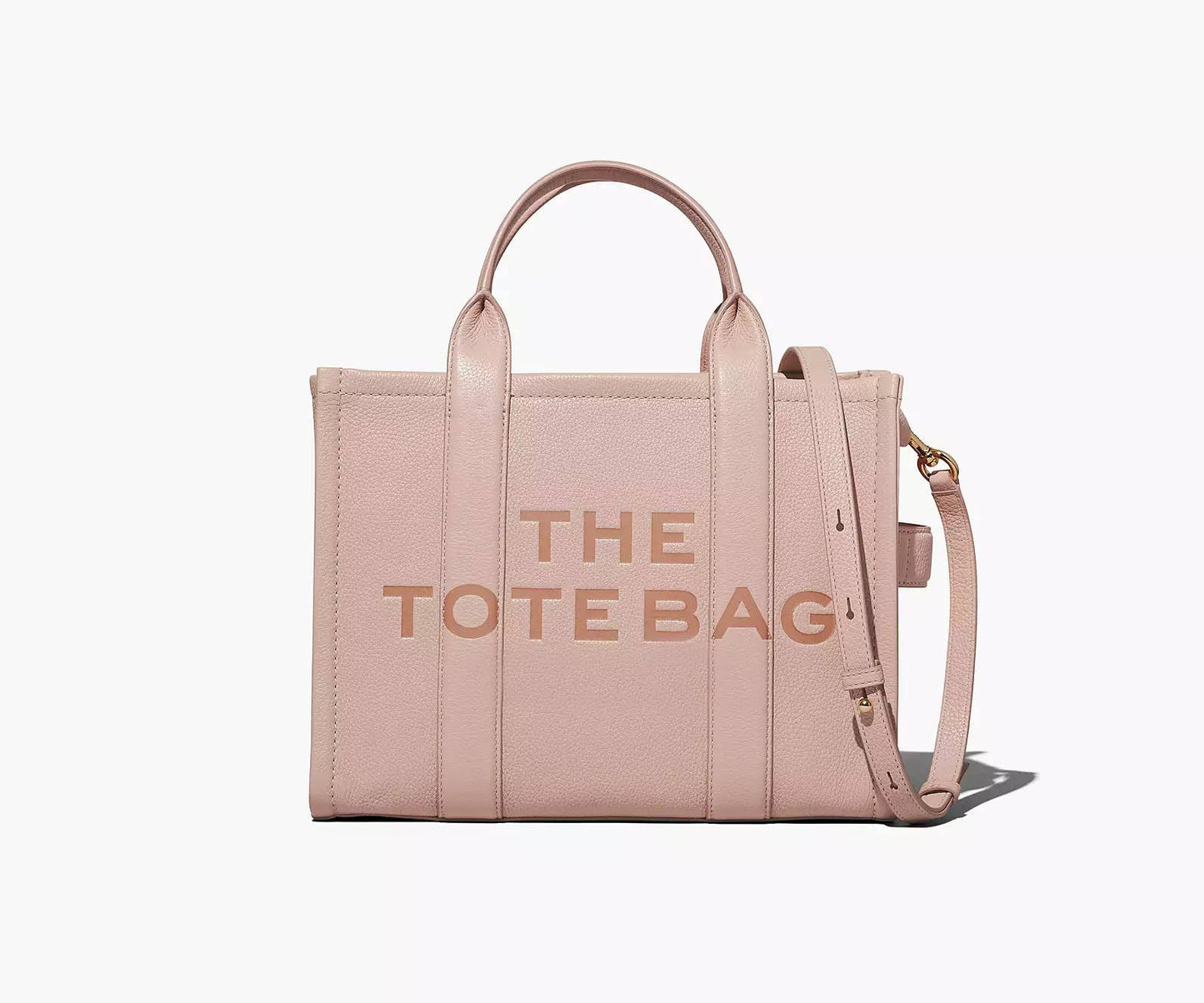 Women's handbag leather tote bag with Zipper: One size / powder pink