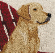 Retriever Dog With Adirondack Hook Pillow