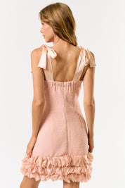 Pink Mini Dress w/ Trim