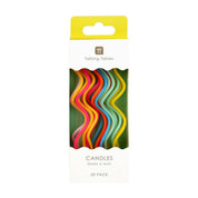 Rainbow Twisted Birthday Candles - 20 Pack | Cake Candless | — unique design adds height and style and made with widely