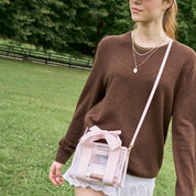 Pink Stadium Tote With Strap from Ninety Nine Boutique