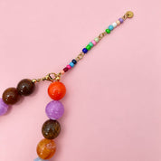 Multicolor Marbled Bead Necklace