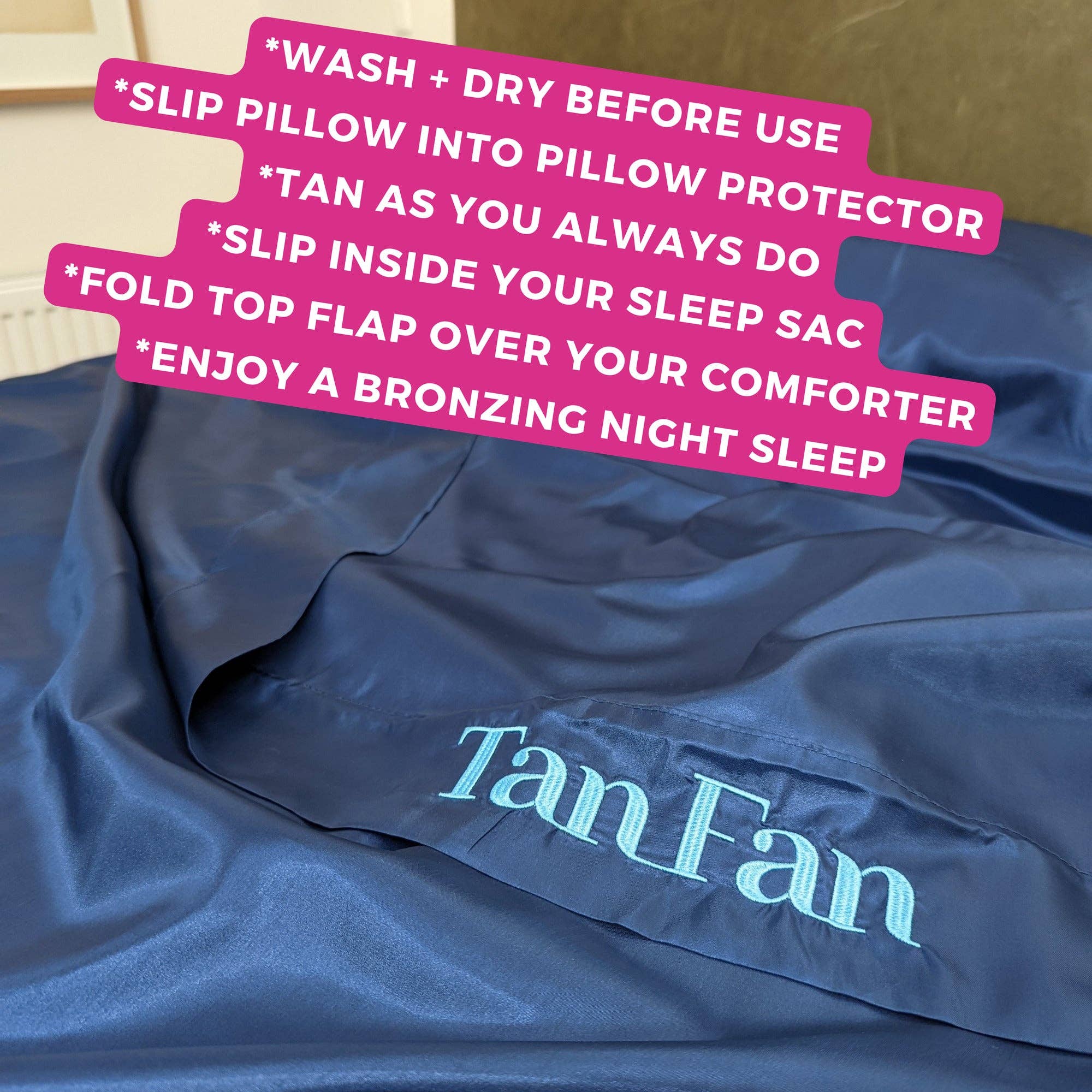 Self Tan Sleep Sac French Navy - 100% Cooling Silky Poly