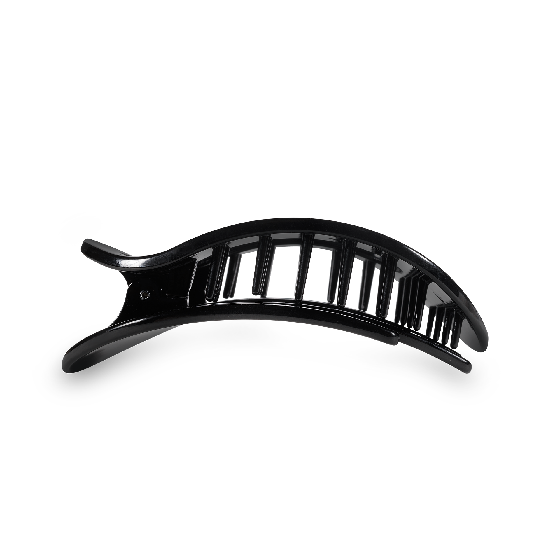 Jet Black Small Round Flat Hair Clip