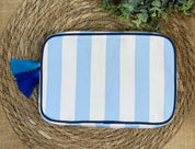 Stripe Cosmetic Bag with Tassel : Multi-Colored