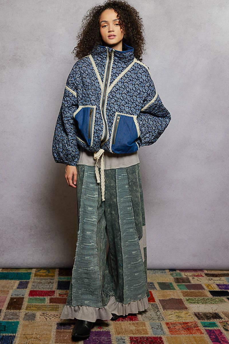 Blue Paisley Reversible Jacket