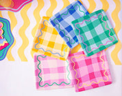Colorwave Gingham Dinner Plates (10 ct) showing includes 10 paper dinner plates
