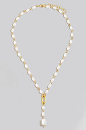 Pearl Beads Y Chain Necklace