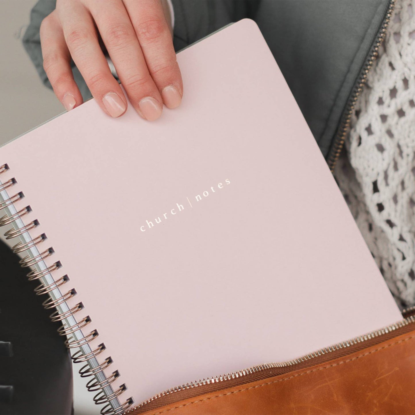 Church Notes Notebook - Blush Pink