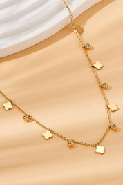 TITANIUM STEEL NON-TARNISH MINI CLOVER NECKLACE