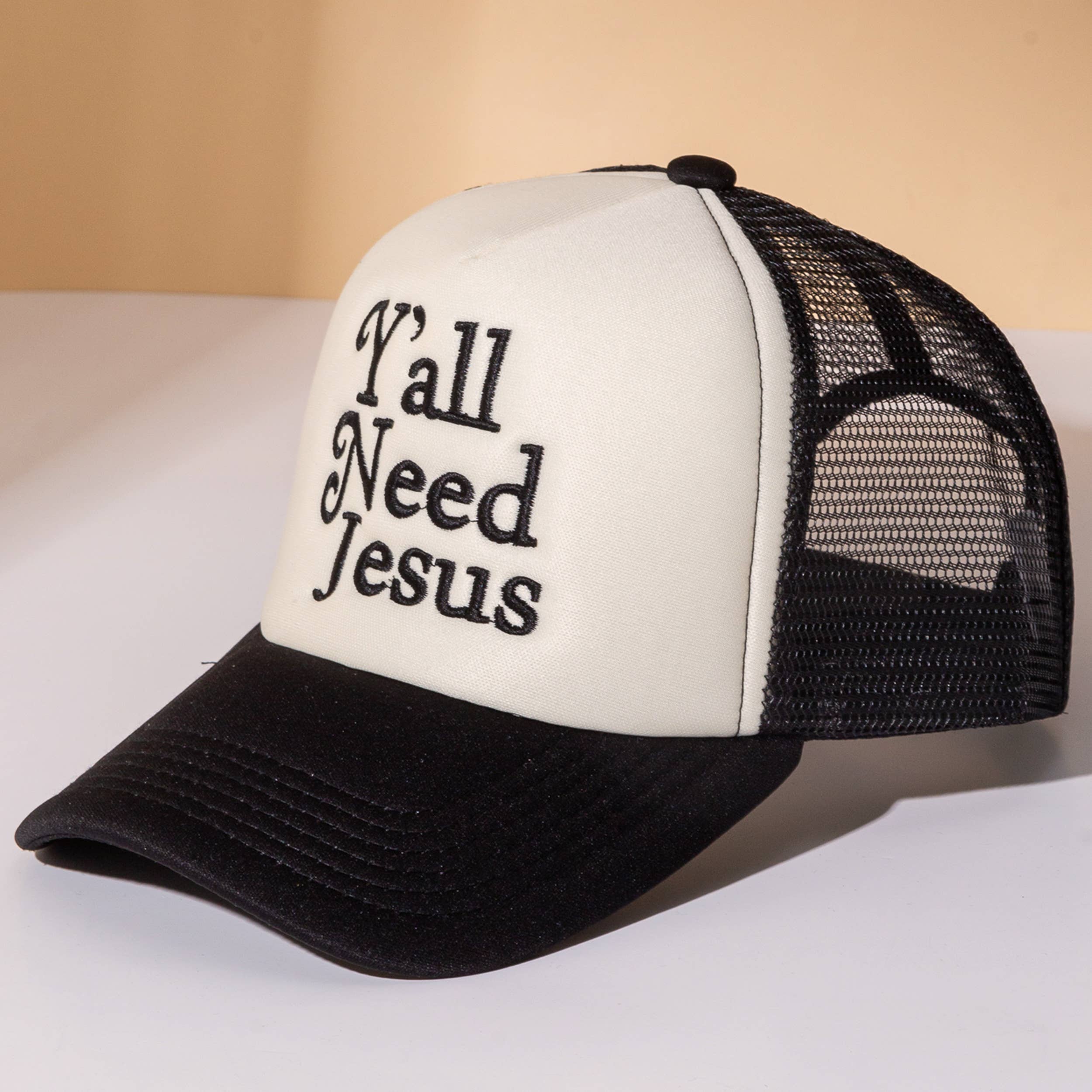 Y'all Need Jesus Mesh Back Trucker Hat