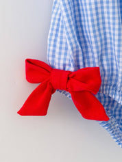 Baby Girl Baseball Smocked Romper