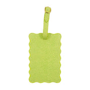Green Lizard Scallop Luggage Tag