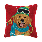 Holiday Lab With Hat Hook Pillow