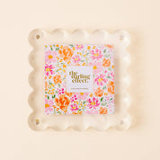 Square Scalloped Acrylic Frame-Clear