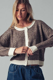 Soft Knit Button-front Sweater Cardigan For Women