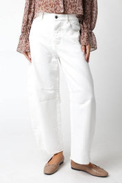White Wide Leg Utility Pants