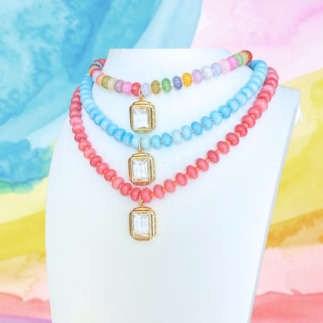 Rainbow Candy Beaded Necklace