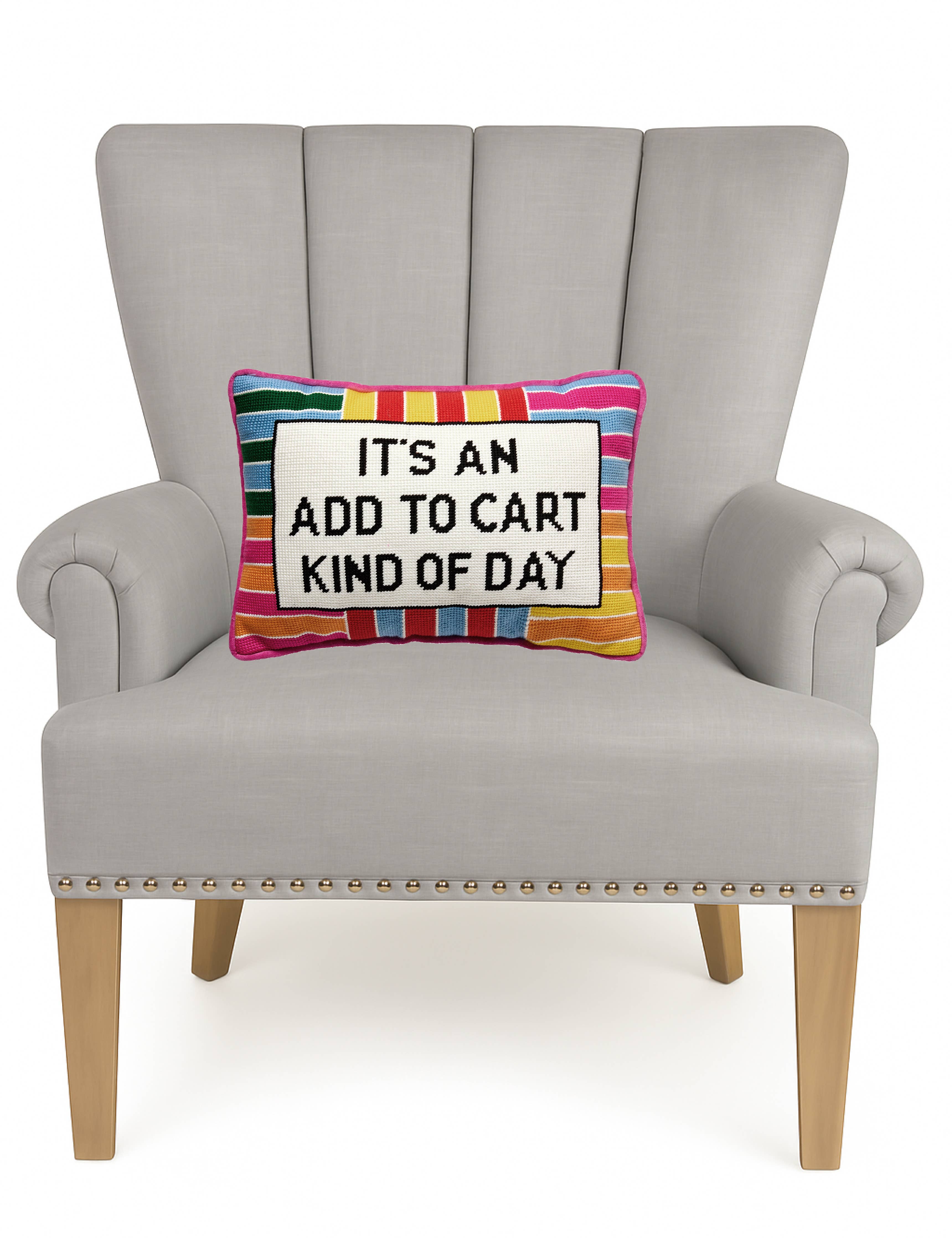 Add To Cart Embroidered Pillow