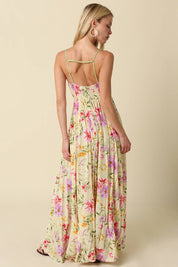 Marcie Contrast Floral Maxi Dress