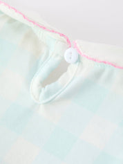 Spring Plaid Bow Girls Romper