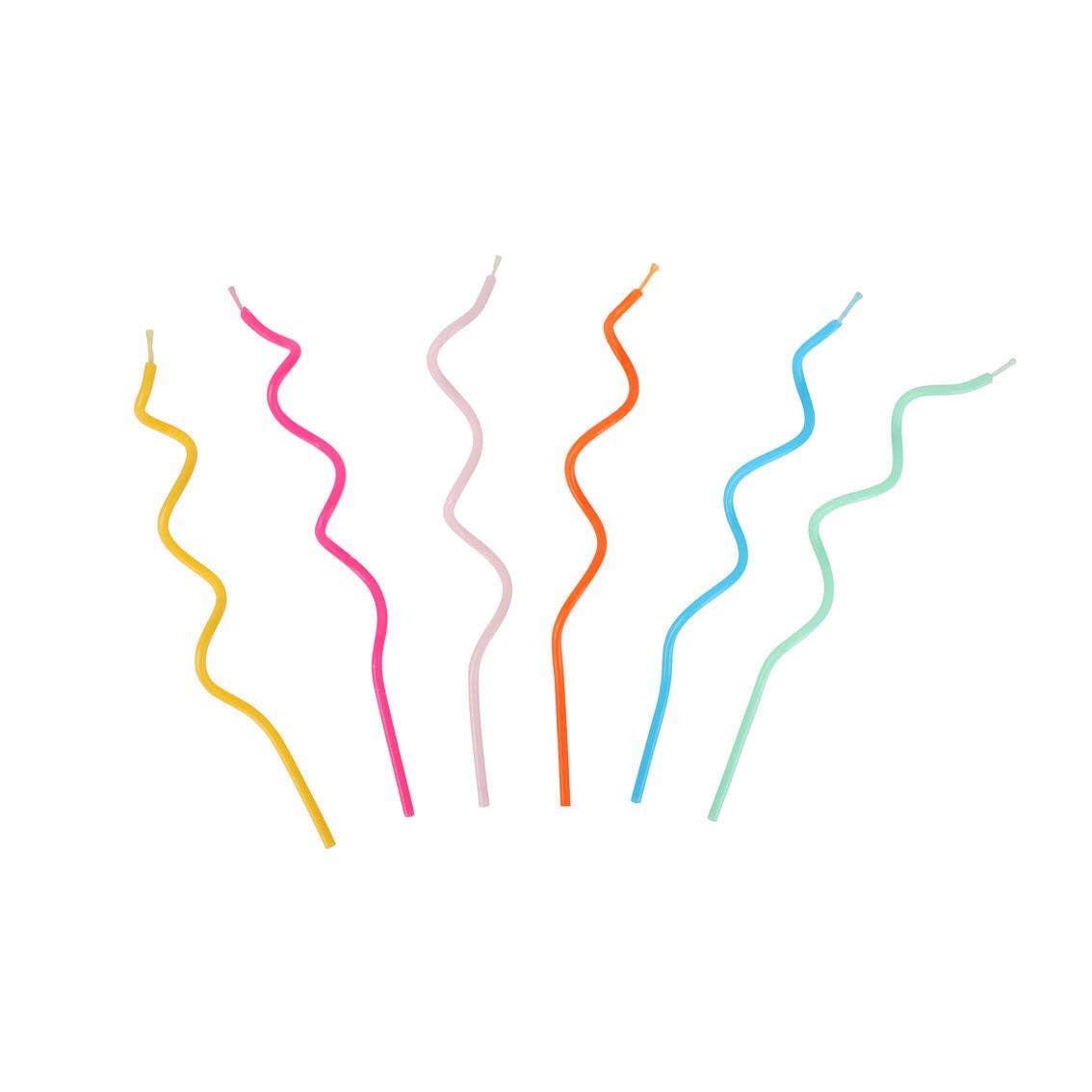 Rainbow Twisted Birthday Candles - 20 Pack | Cake Candless | showing 20 candles included
