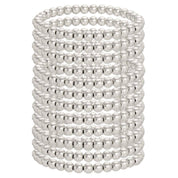 Silver 6mm Beaded Bracelet