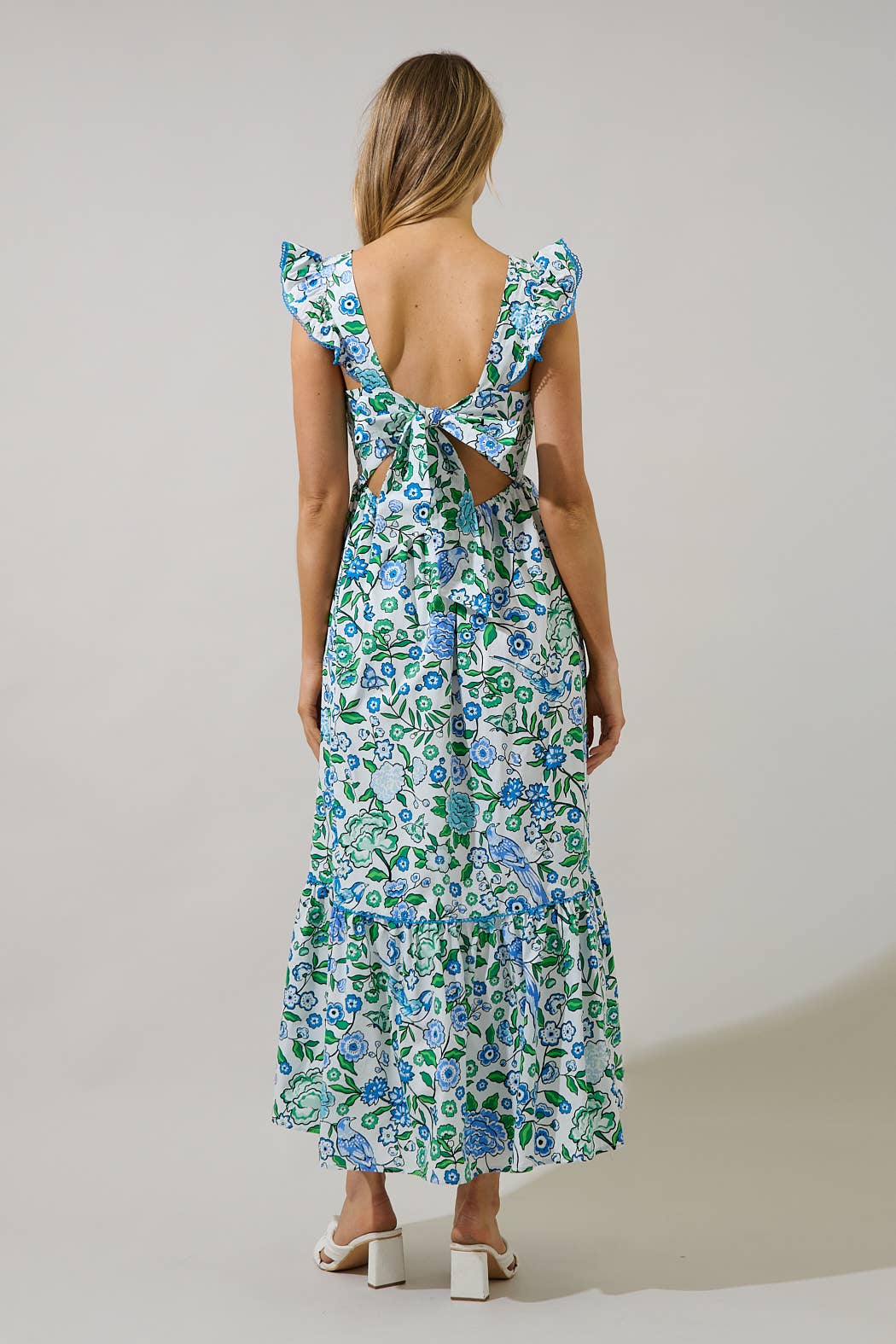 Mawar Ruffle Maxi Dress Gianne Floral