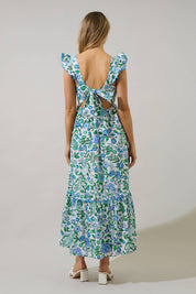 Mawar Ruffle Maxi Dress Gianne Floral