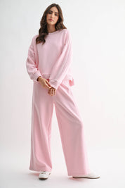 Pink Knit Oversized Set