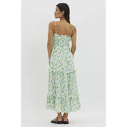 Green Printed Maxi Dress