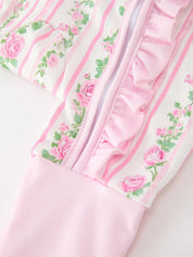 Pink Floral Baby Girl Jumpsuit