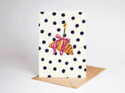 Croissant with Bow Celebration Congratulations Greeting Card