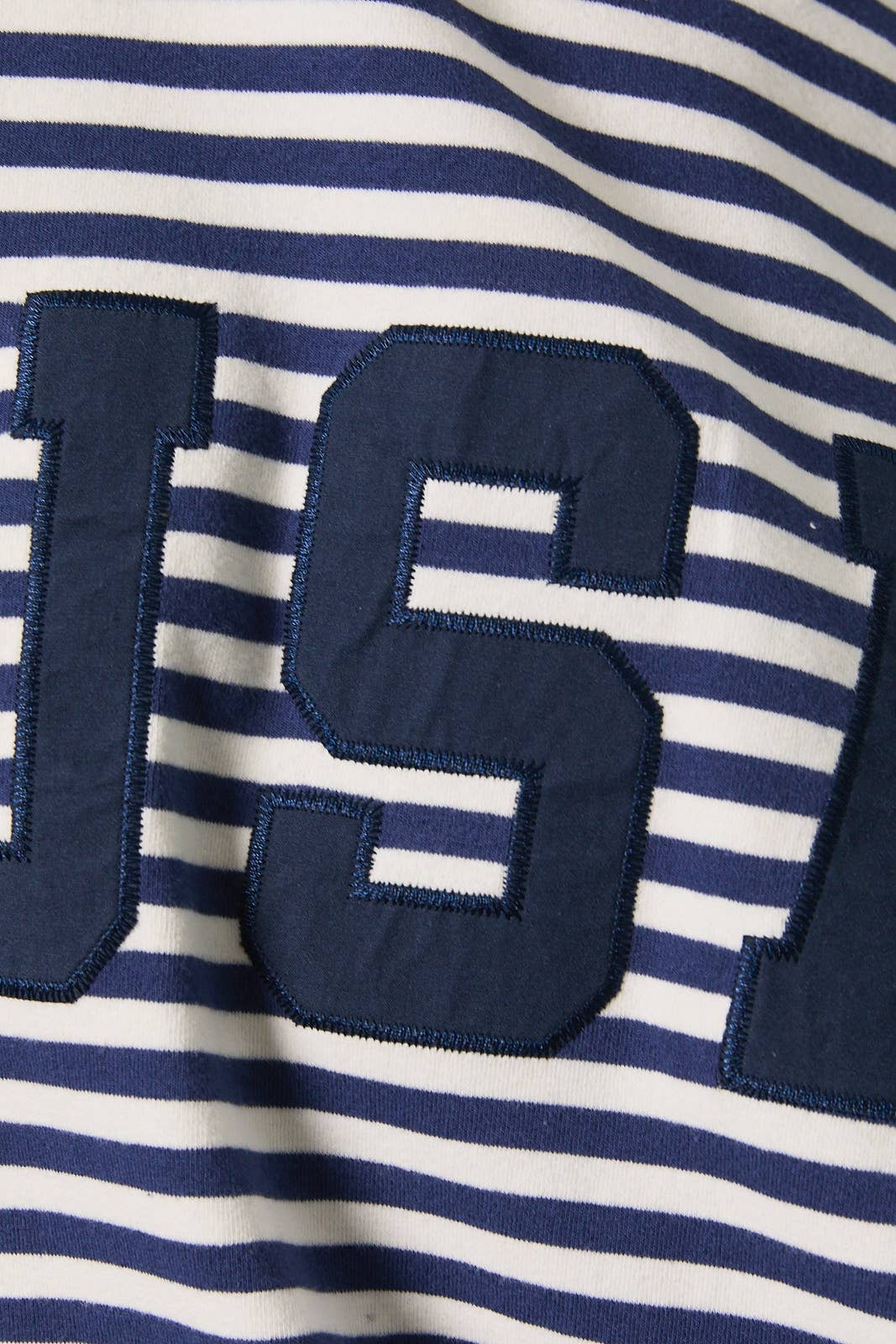 Navy Striped "USA" Mockneck & Shorts Set