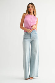 Light Denim Palazzo Jean