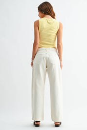 White Stretch Slight Barrel Twist