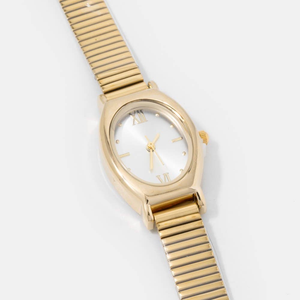 Snake Band Oval Style Watch showing oval case with roman numeral markers
