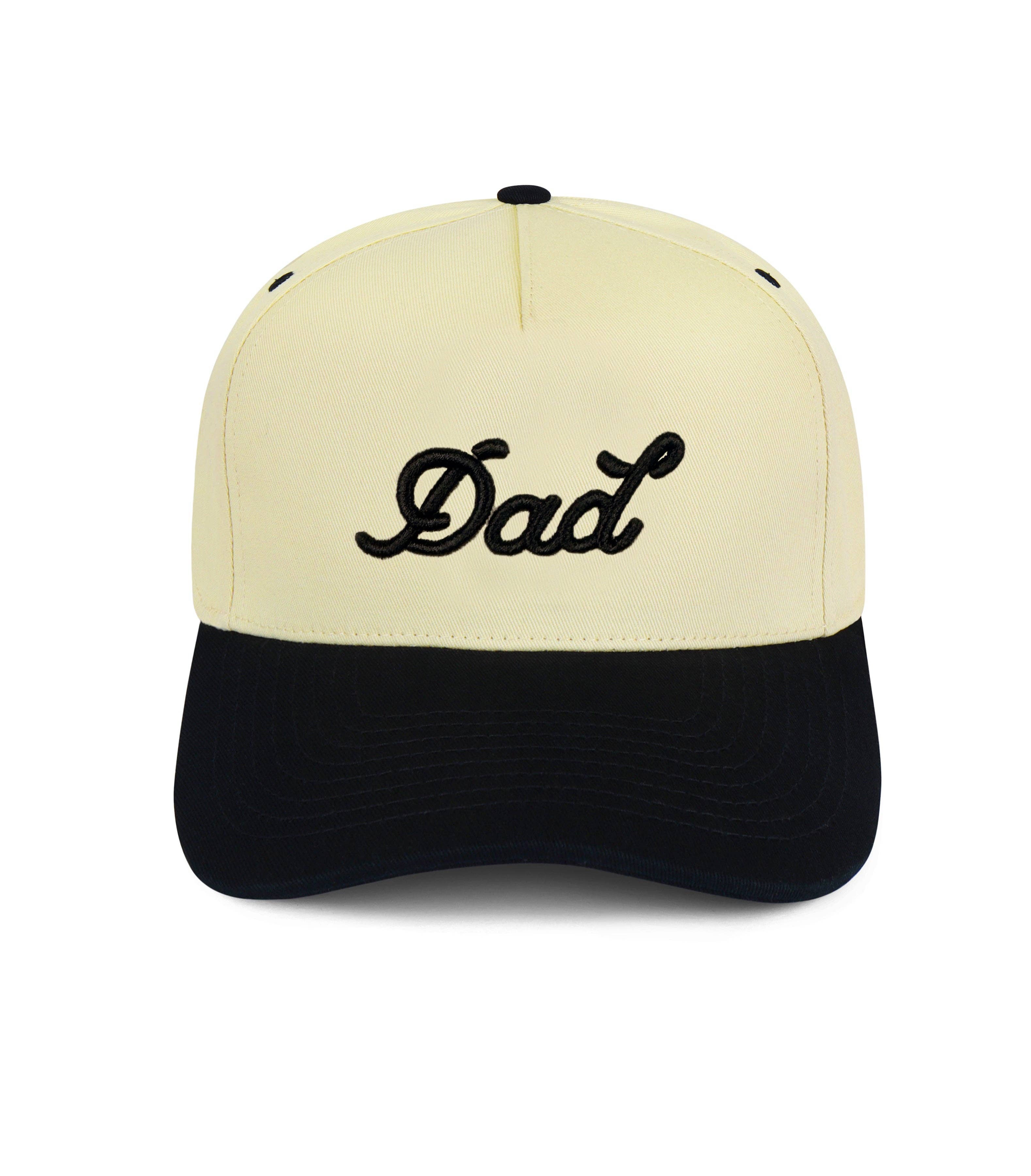 Cream & Black Dad Snapback