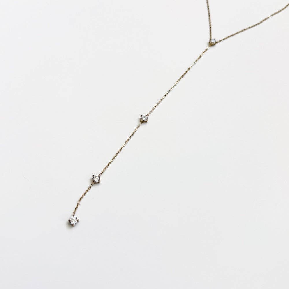 Gold Sparkle Y Necklace