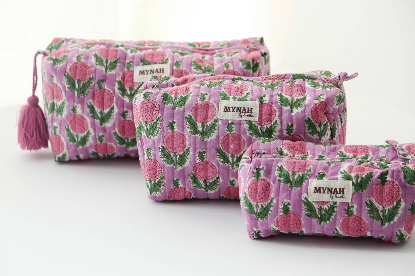 Berry Floral Makeup Bag - LARGE ONLY