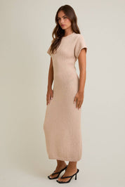 Taupe Sweater Midi Dress