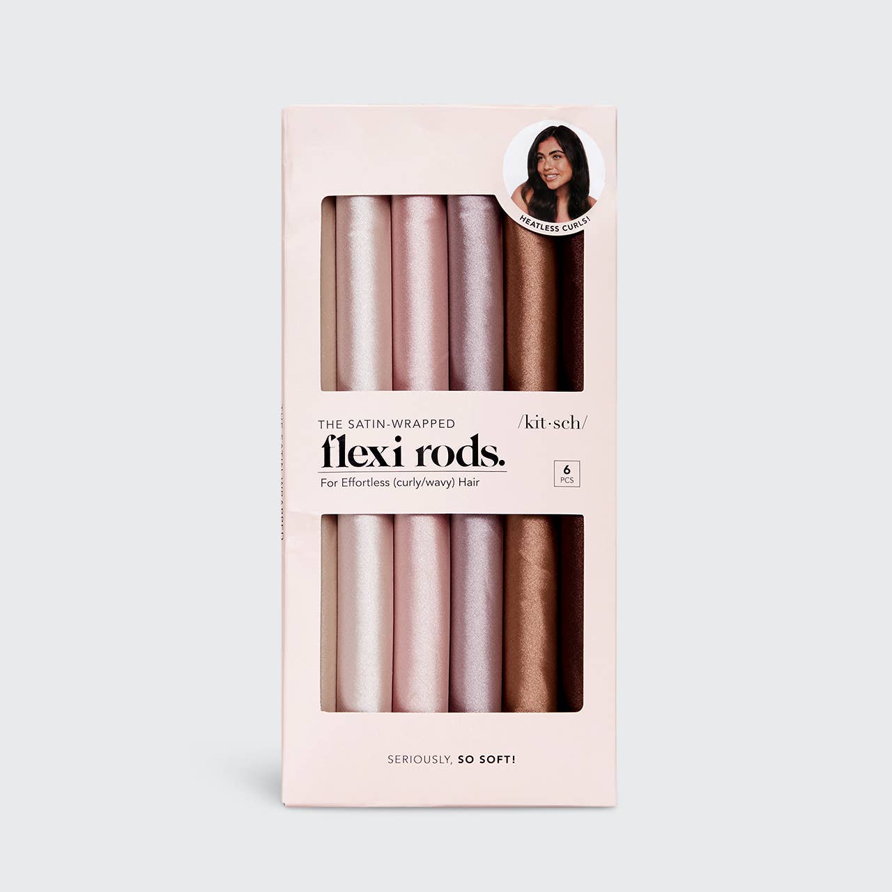 Satin Wrapped Flexi Rods - 6pc Set - Rosewood