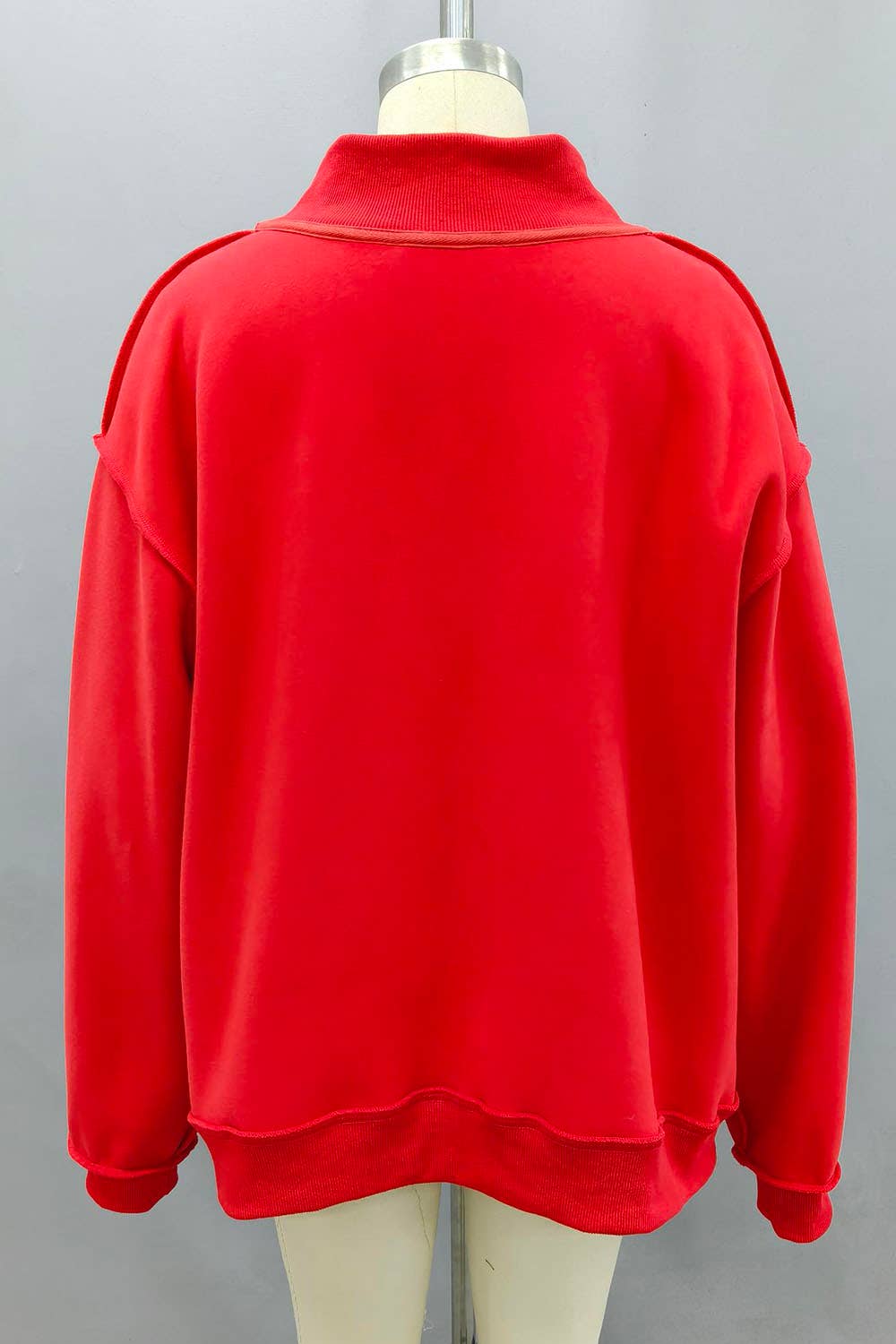 Red 'MERRY' Mock Neck Sweatshirt