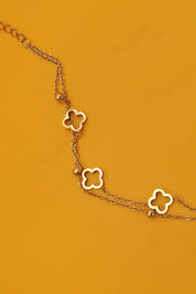 18k Stainless Steel Clover Tarnish Free Bracelet