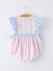 “DADDY'S GIRL” Smocked Plaid Baby Girls Romper