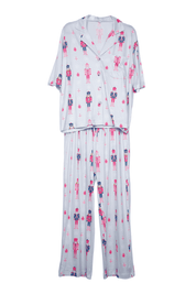 Blue Nutcrackers Christmas Light Blue Lounge Pants Set